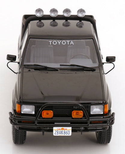 KK Scale 1985 Toyota Hilux Pickup Truck Back to the Future II Glossy Black 202 1:18