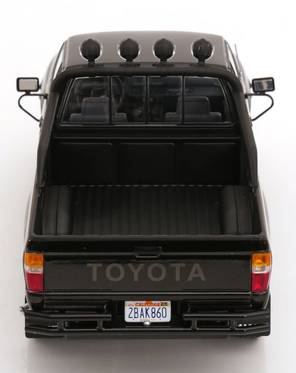KK Scale 1985 Toyota Hilux Pickup Truck Back to the Future II Glossy Black 202 1:18