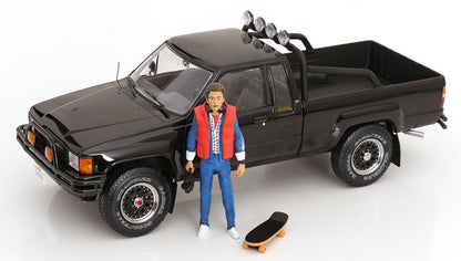 KK Scale 1985 Toyota Hilux Pickup Truck Back to the Future II Glossy Black 202 1:18