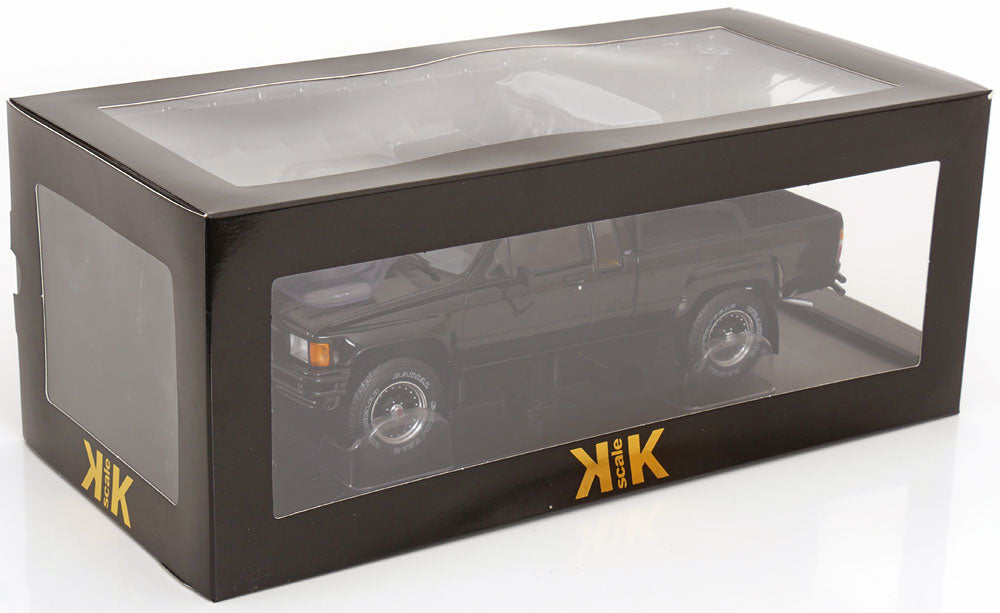 KK Scale 1985 Toyota Hilux Pickup Truck Back to the Future II Glossy Black 202 1:18