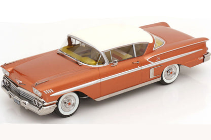 KK Scale 1958 Chevrolet Bel Air Impala Coupe Copper & Creme 1:18
