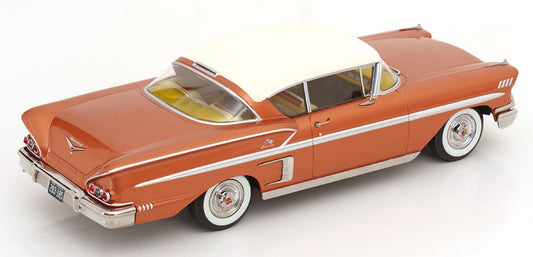 KK Scale 1958 Chevrolet Bel Air Impala Coupe Copper & Creme 1:18