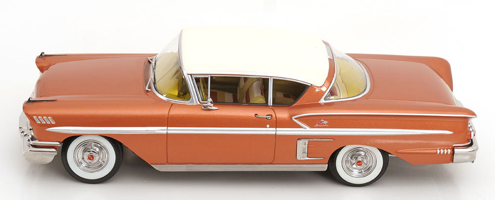 KK Scale 1958 Chevrolet Bel Air Impala Coupe Copper & Creme 1:18