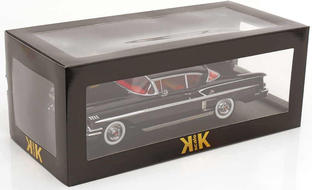 KK Scale 1958 Chevrolet Bel Air Impala Coupe Black 1:18