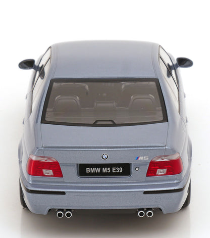 KK Scale 1998 BMW M5 (E39) Sedan Silverstone Blue Metallic 1:18