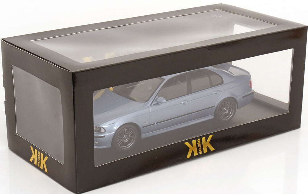 KK Scale 1998 BMW M5 (E39) Sedan Silverstone Blue Metallic 1:18