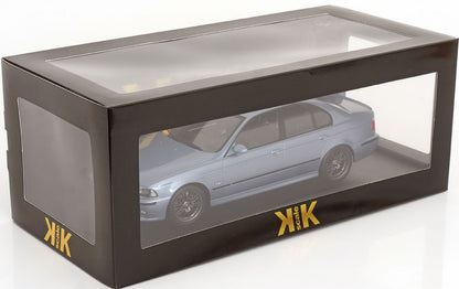 KK Scale 1998 BMW M5 (E39) Sedan Silverstone Blue Metallic 1:18