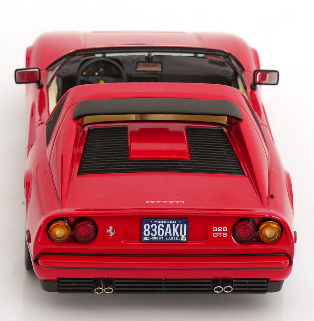 KK Scale 1985 Ferrari 328 GTS US Version Beverly HIlls Cop Rosso Corsa Red 1:18