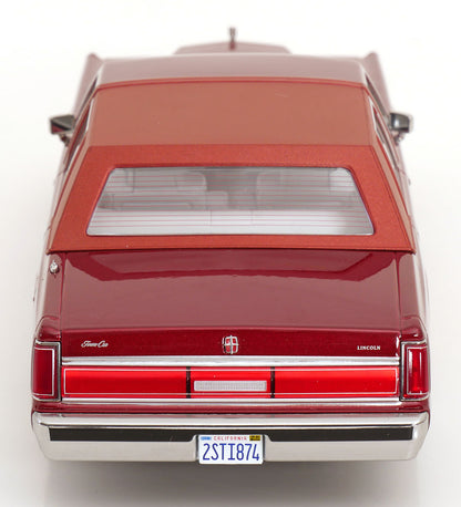KK Scale 1985 Lincoln Town Car "Point Break" Movie Red Metallic 1:18