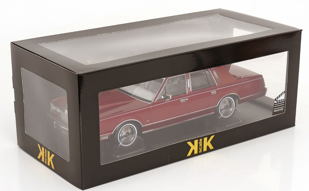 KK Scale 1985 Lincoln Town Car "Point Break" Movie Red Metallic 1:18