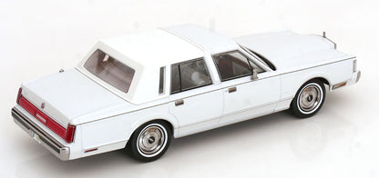 KK Scale 1985 Lincoln Town Car "Miami Vice" White 1:18