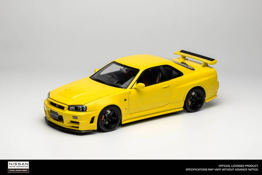 Motorhelix 1999 Nissan Skyline GT-R R34 (BNR34) RHD "Customized Version" Yellow 1:18