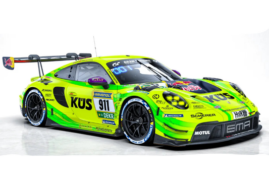 Spark-Model Porsche 911 992 GT3 R #911 "Grello" Manthey 2nd 24hr Nurburgring 2025 1:18 DEALER EDITION