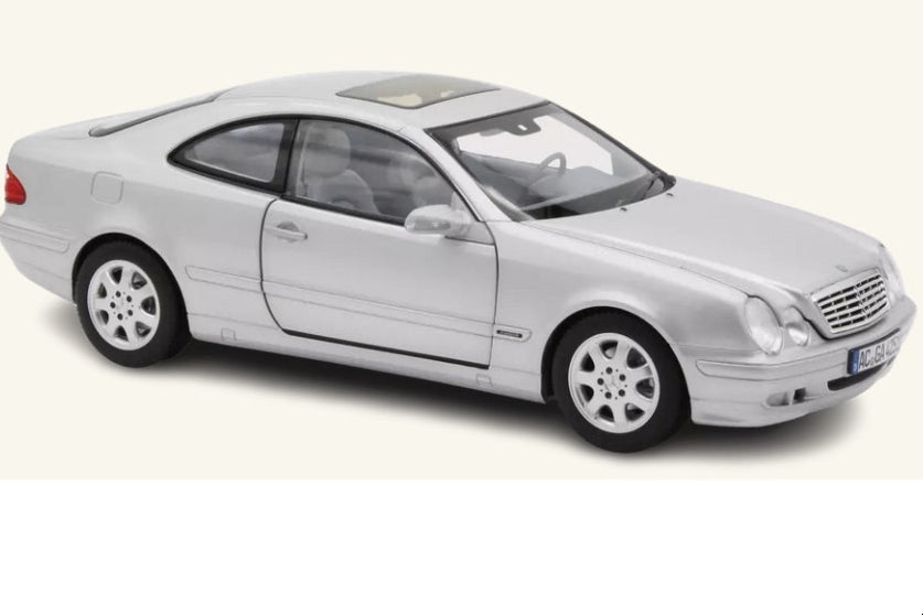 Norev 2000 Mercedes-Benz CLK Coupe (C208) Brilliant Silver Metallic 1:18