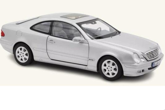 Norev 2000 Mercedes-Benz CLK Coupe (C208) Brilliant Silver Metallic 1:18