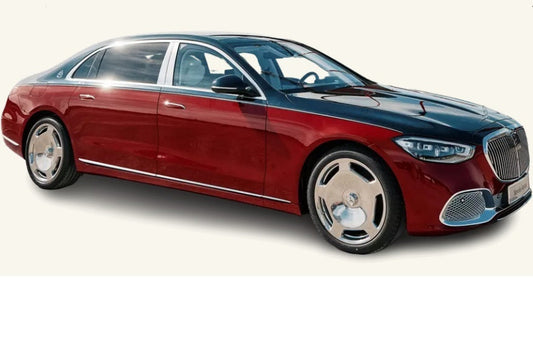 Norev 2021 Mercedes Maybach S680 4Matic S-Class (Z223) Nautical Blue & Patagonia Red  1:18