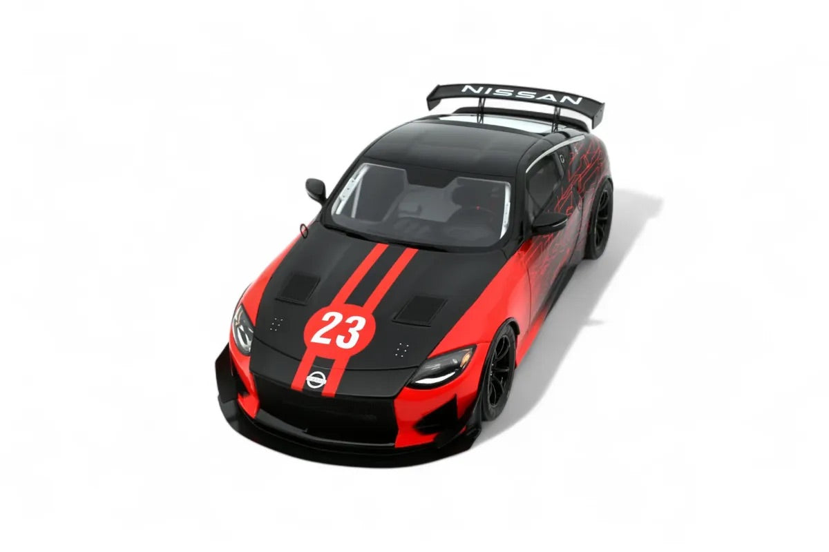 Otto 2022 Nissan 400 Z GT4 #23 SEMA Show 2022 Black and Red 1:18