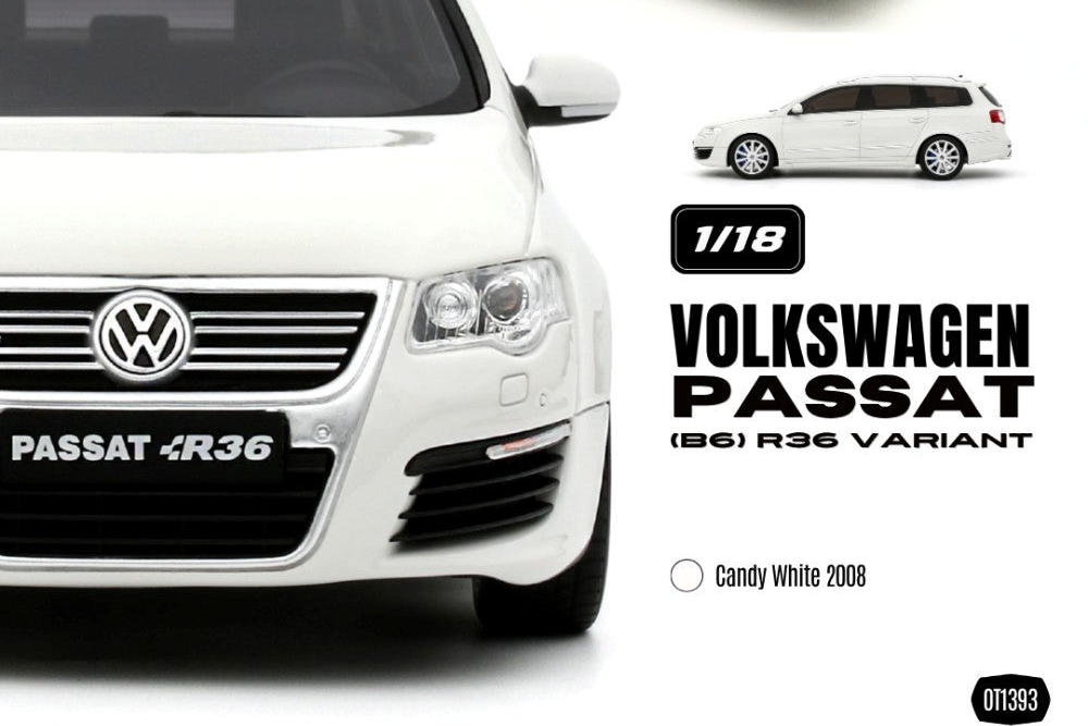 Otto 2008 Volkswagen Passat B6 Wagon R36 Candy White 1:18
