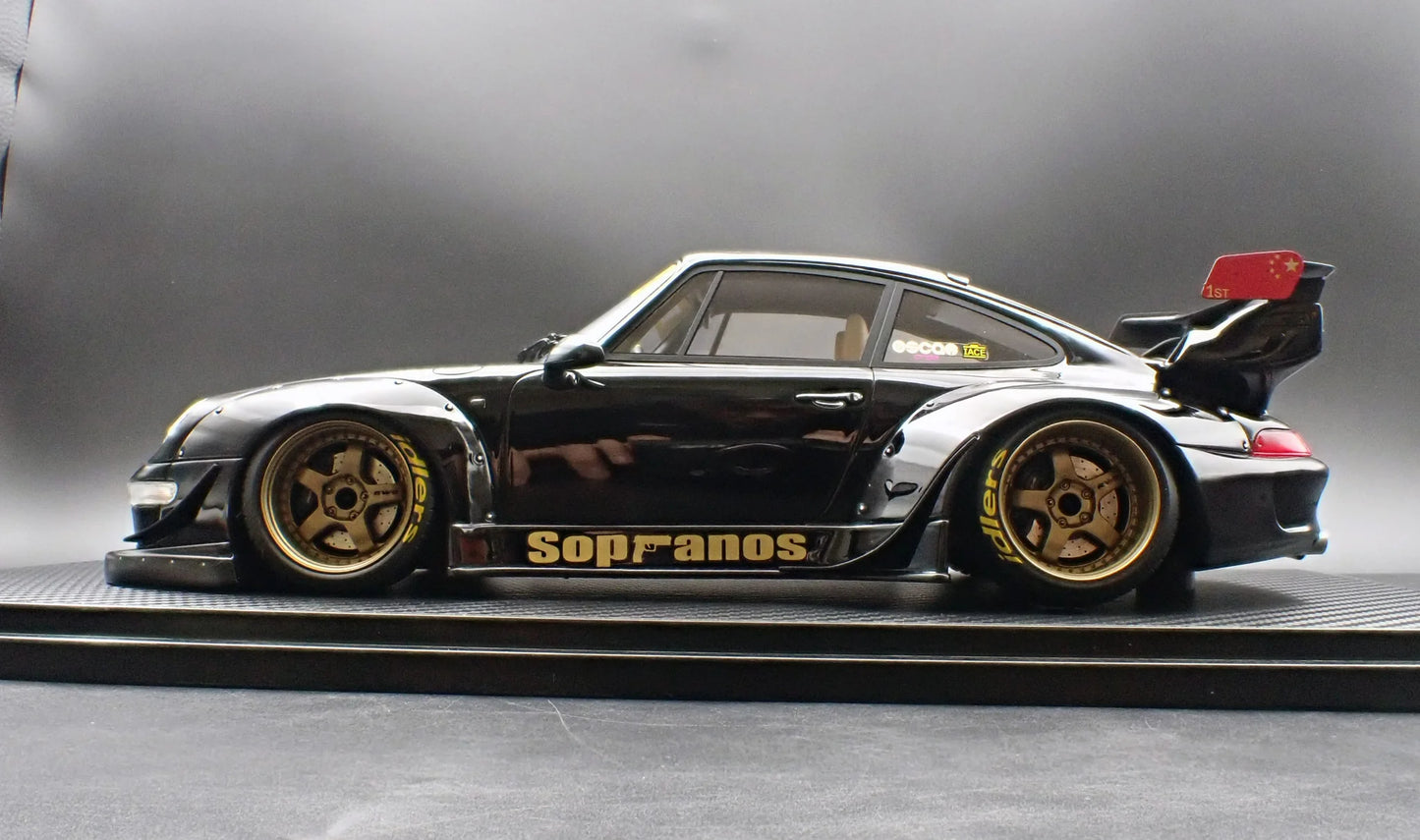 Ignition Model Porsche 993 RWB Widebody "Sopranos" Black 1:18