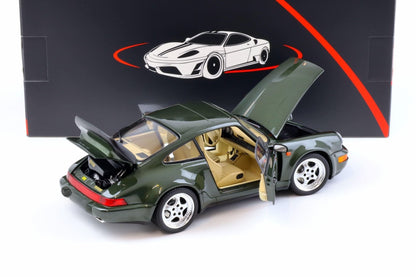 Norev 1993 Porsche 911 964 Turbo 3.6 Coupe Oak Metallic Green 1:18