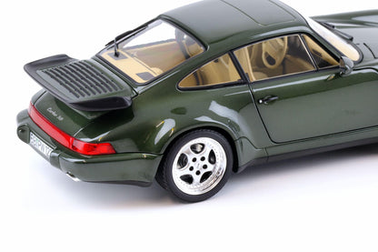 Norev 1993 Porsche 911 964 Turbo 3.6 Coupe Oak Metallic Green 1:18