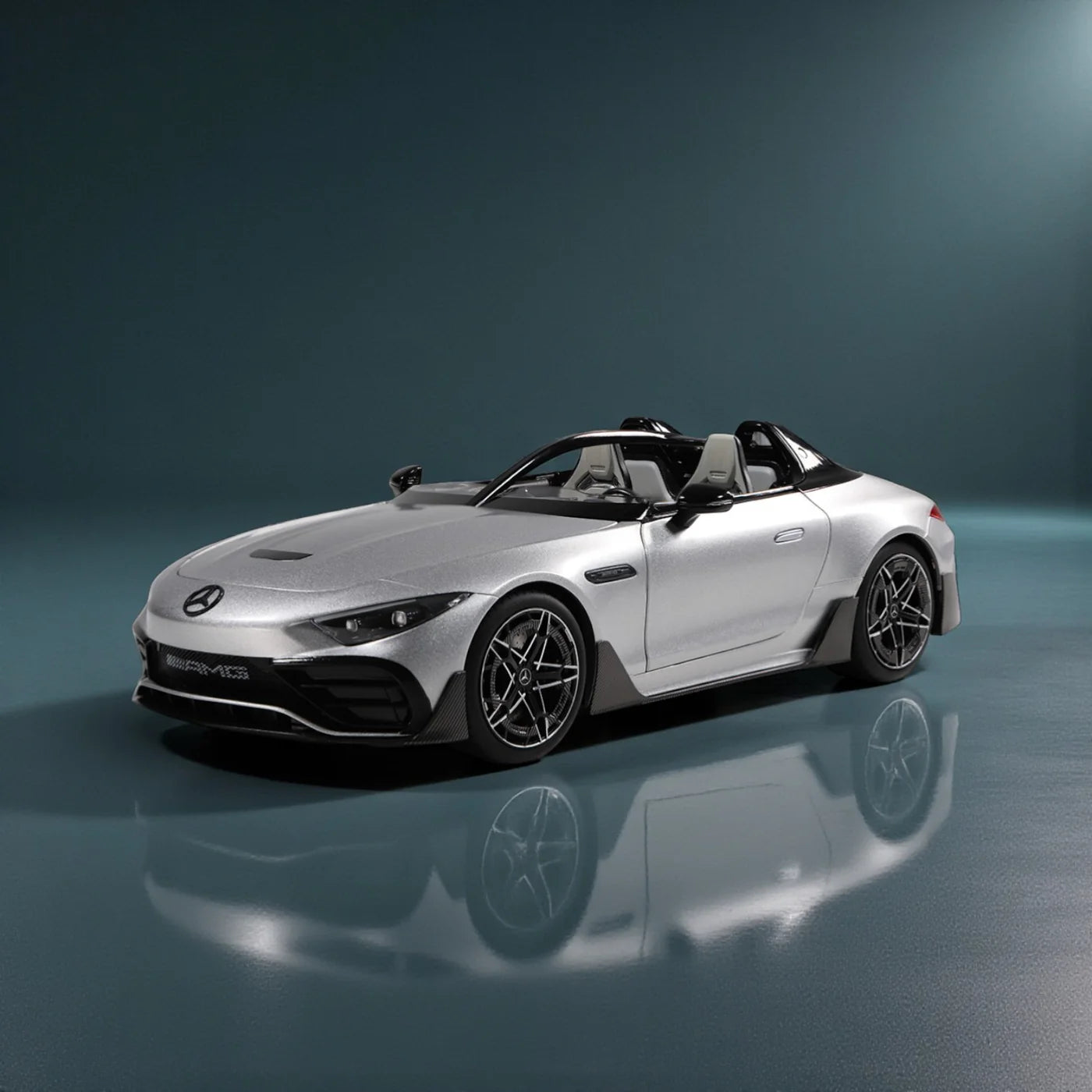 NZG 2025 Mercedes Benz AMG Purespeed SL63 Hightech Silver 1:18