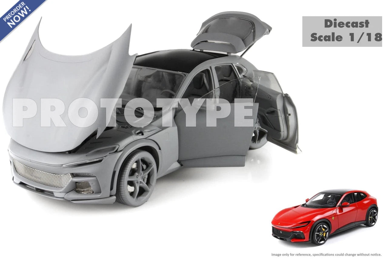 BBR 2023 Ferrari Purosangue Rossa Corsa WITH DISPLAY 1:18