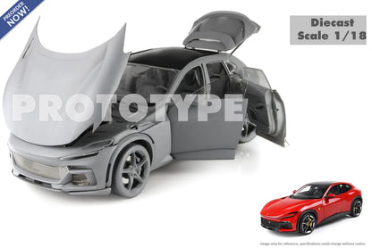BBR 2023 Ferrari Purosangue Rossa Corsa WITH DISPLAY 1:18