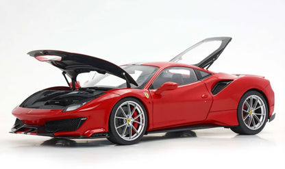 BBR Ferrari 488 Pista Rosso Corsa (Red) w/ Stripe 1:18 LUXURY PACK