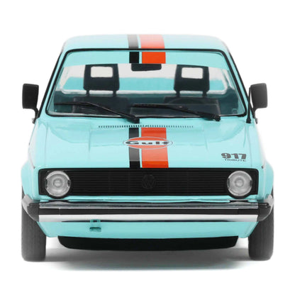 Solido 1982 Volkswagen MK 1 Caddy Pickup Oil Service Gulf Livery Blue 1:18