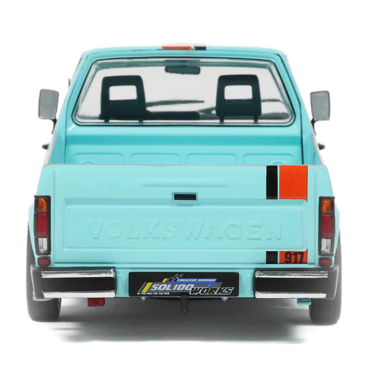 Solido 1982 Volkswagen MK 1 Caddy Pickup Oil Service Gulf Livery Blue 1:18