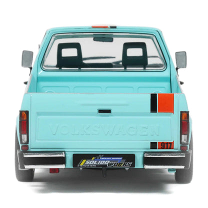 Solido 1982 Volkswagen MK 1 Caddy Pickup Oil Service Gulf Livery Blue 1:18
