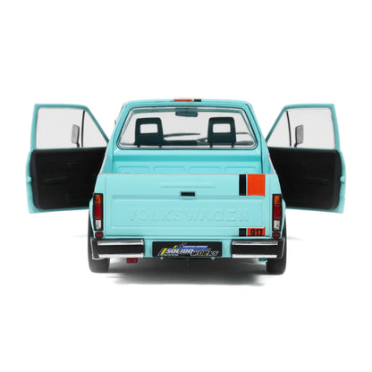 Solido 1982 Volkswagen MK 1 Caddy Pickup Oil Service Gulf Livery Blue 1:18