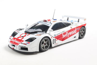 Solido 1996 Mclaren F1 GTR 6.1L V12 Short Tail Team Hollywood #01 Winner De Brasilia White 1:18