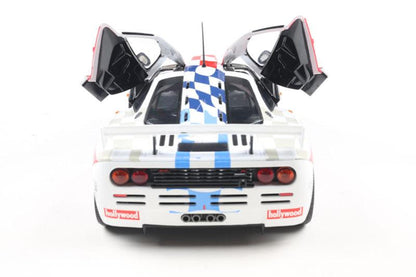 Solido 1996 Mclaren F1 GTR 6.1L V12 Short Tail Team Hollywood #01 Winner De Brasilia White 1:18