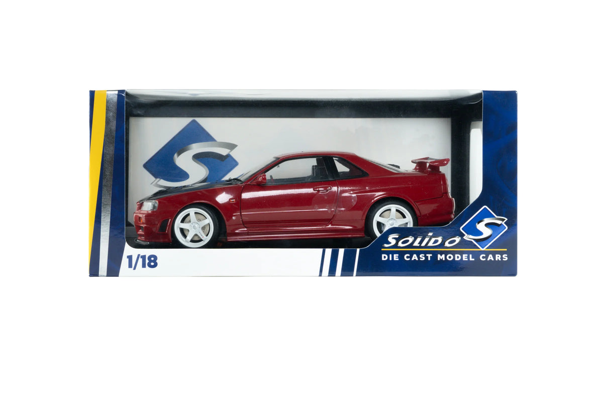 Solido 1999 Nissan Skyline GT-R (BNR34) Nismo Parts Red 1:18