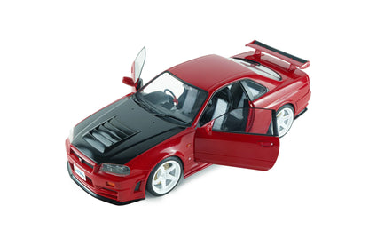 Solido 1999 Nissan Skyline GT-R (BNR34) Nismo Parts Red 1:18