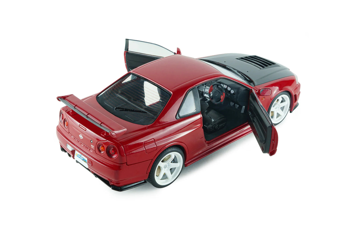 Solido 1999 Nissan Skyline GT-R (BNR34) Nismo Parts Red 1:18