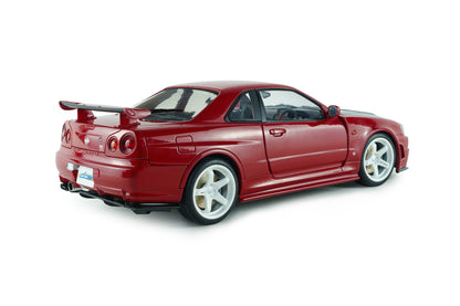 Solido 1999 Nissan Skyline GT-R (BNR34) Nismo Parts Red 1:18