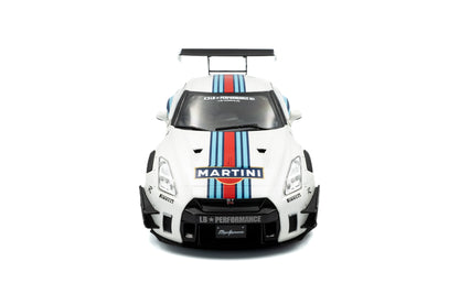 Solido 2024 Nissan GT-R (R35) W/ Liberty Walk Body Kit 2.0 Martini White 1:18