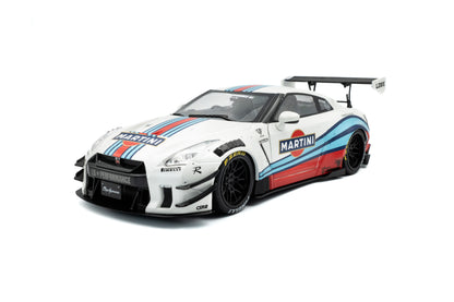 Solido 2024 Nissan GT-R (R35) W/ Liberty Walk Body Kit 2.0 Martini White 1:18