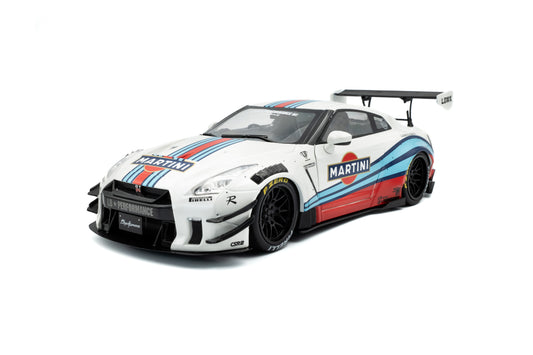 Solido 2024 Nissan GT-R (R35) W/ Liberty Walk Body Kit 2.0 Martini White 1:18