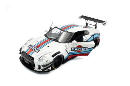 Solido 2024 Nissan GT-R (R35) W/ Liberty Walk Body Kit 2.0 Martini White 1:18
