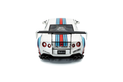 Solido 2024 Nissan GT-R (R35) W/ Liberty Walk Body Kit 2.0 Martini White 1:18