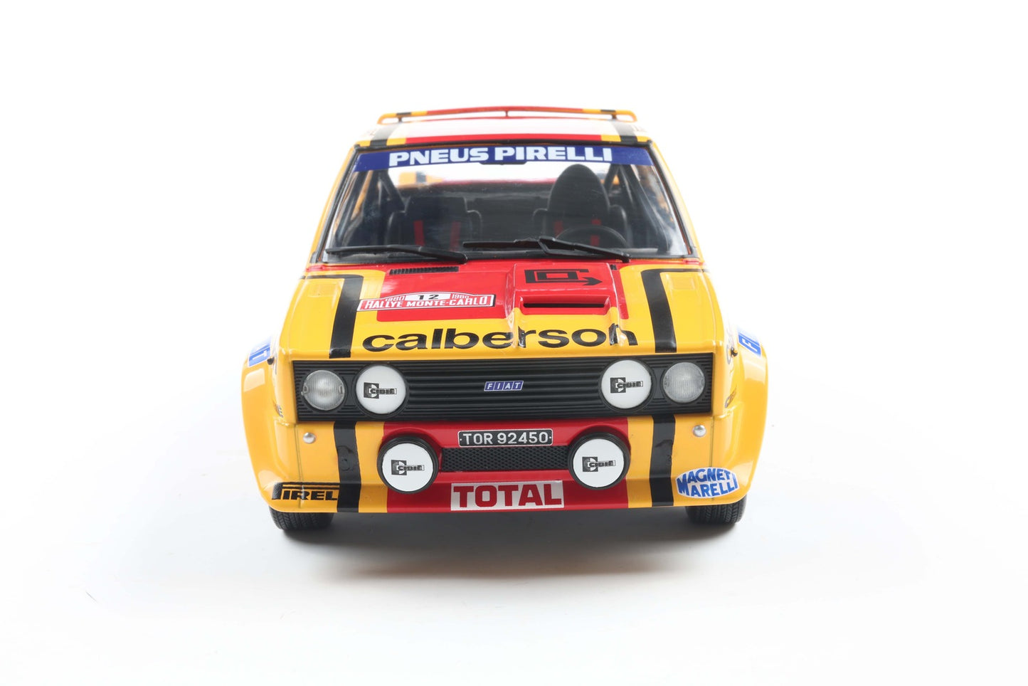 Solido 1980 Fiat 131 Abarth No 12 Rallye Montecarlo 1980 Yellow 1:18