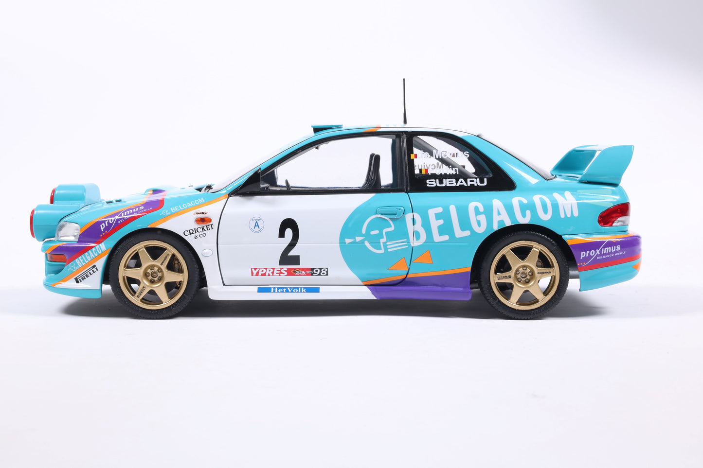 Solido 1998 Subaru Impreza S5 WRC99 #2 Belgium Ypres Westhoek Rally 1:18