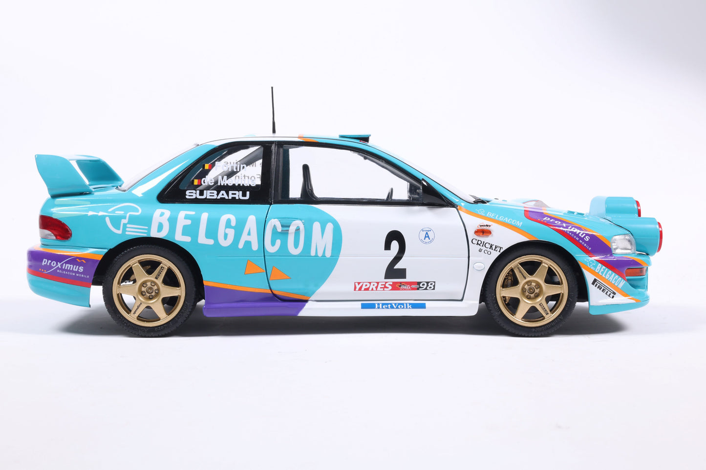 Solido 1998 Subaru Impreza S5 WRC99 #2 Belgium Ypres Westhoek Rally 1:18