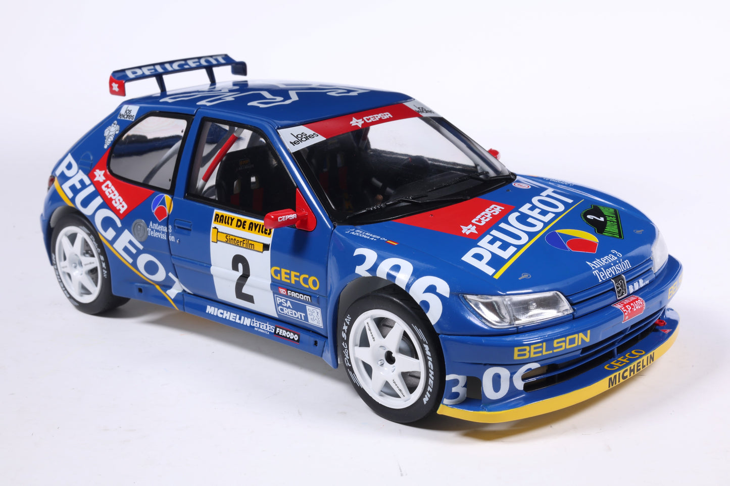 Solido 1:18 Peugeot 306 Maxi #2 Rally De Aviles 1997 Blue 1:18