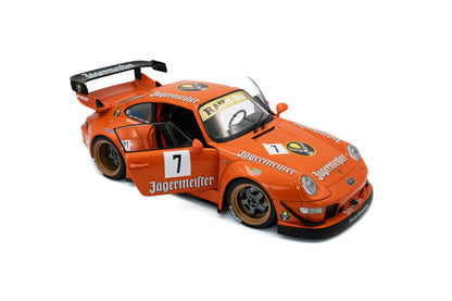 Solido 2020 Porsche 993 RWB Bodykit #7 Jagermeister Orange 1:18