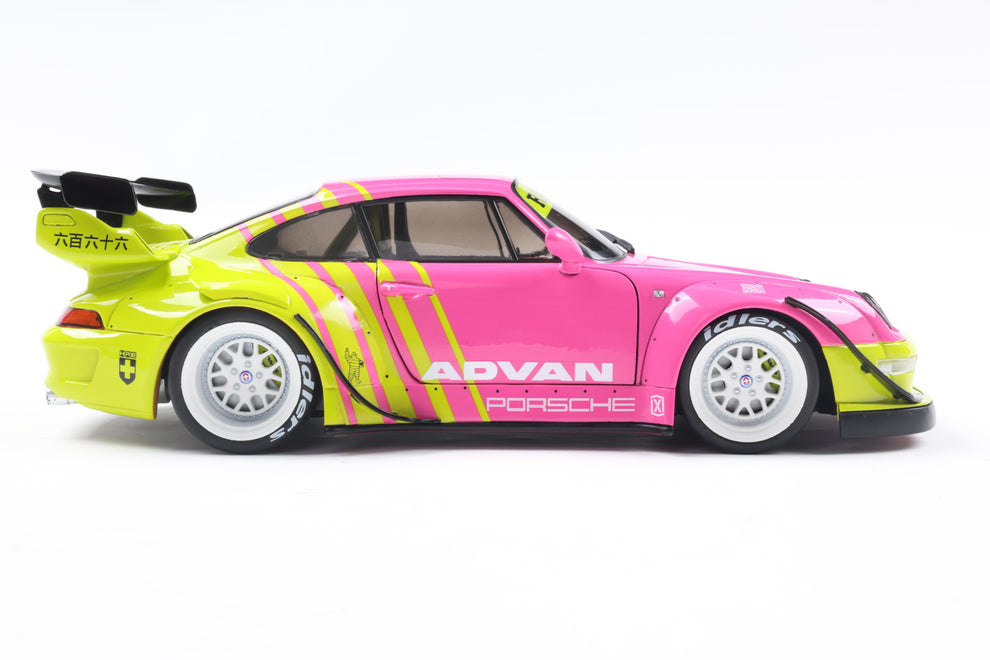 Solido 2024 Porsche 911 993 RWB Bodykit Pink & Yellow 1:18 – STM Diecast